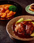 仁修樓:海老チリ・東坡肉(トンポーロー)・割包(カーポー)セット