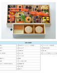 【早割特典付・送料込】銀座しのはら:お節(フォアグラ最中付き:24品目)・半生からすみ餅4つ付