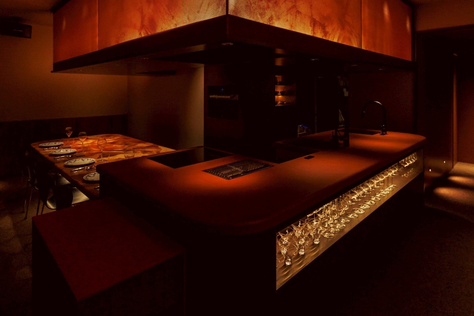 Goh：鮑と椎茸の焦がしバターソース　あおさリゾット添え