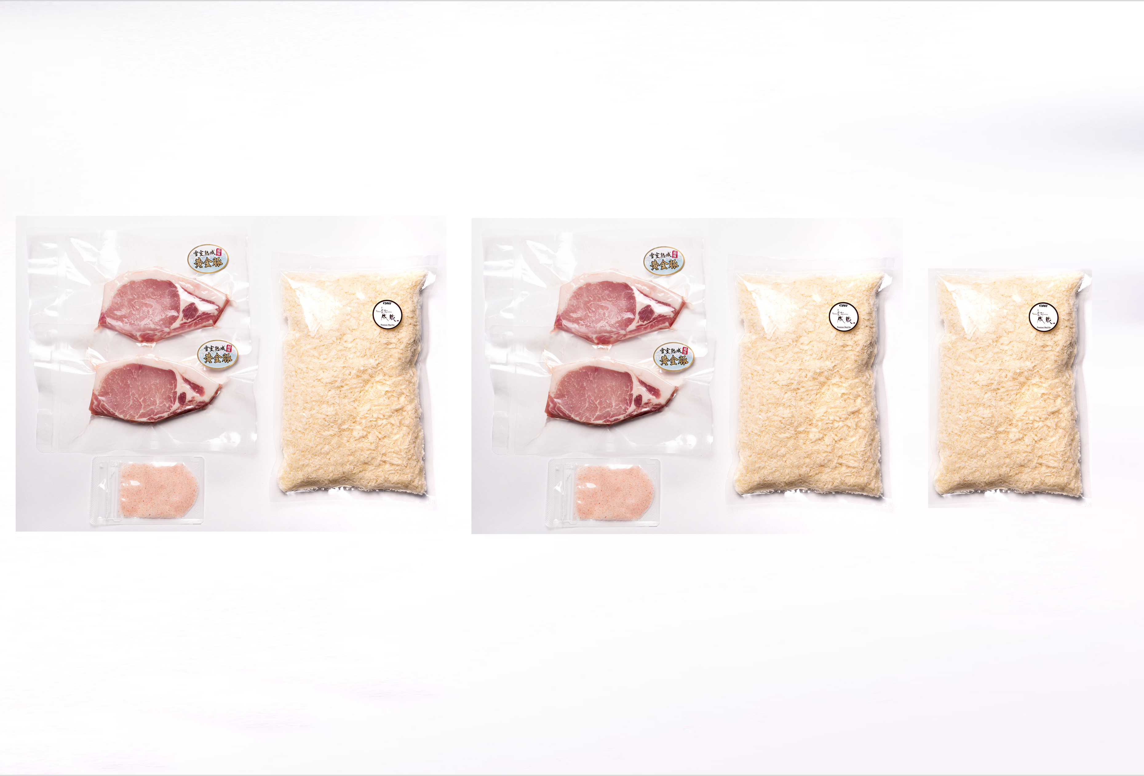 【限定20点・お得なまとめ買い】雪室熟成黄金豚で作るとんかつミールキット（豚肉4枚／パン粉3袋）