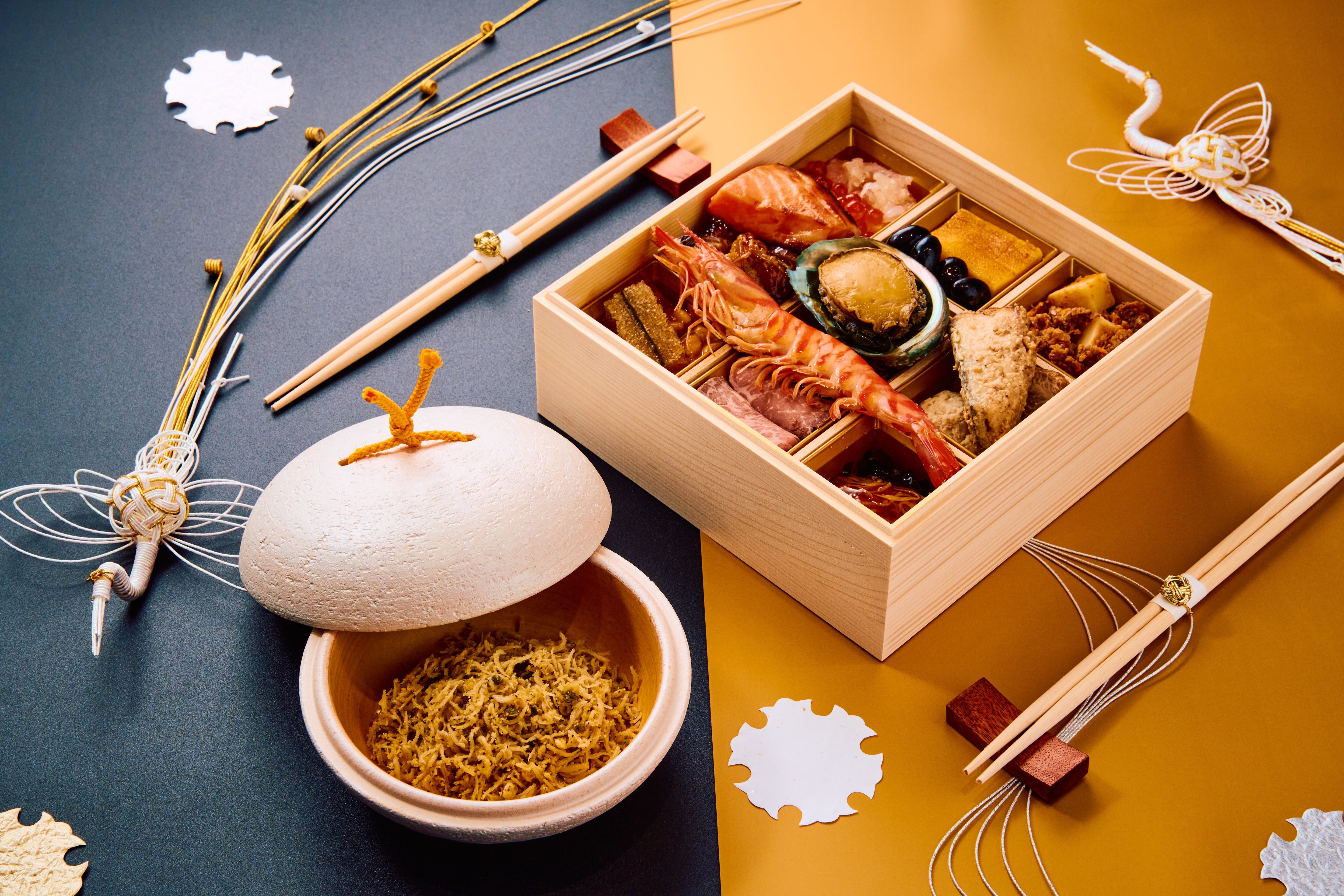 【早割特典付】京天神野口：1-2人前ミニお節（18品目)・からすみちりめん付