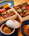 【早割特典付】京天神野口：お節（からすみちりめん付：24品目)・からすみ蕎麦２人前付