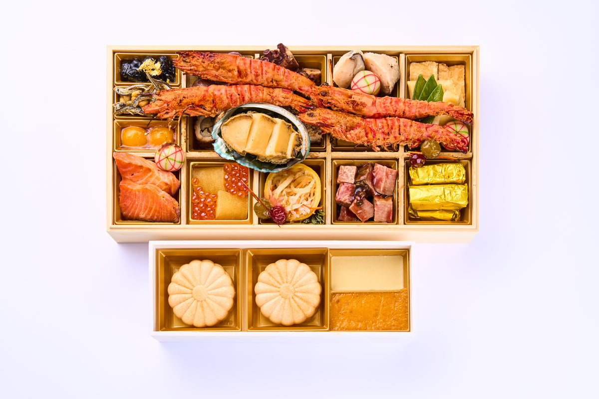 銀座しのはら：お節（フォアグラ最中付：23品目)